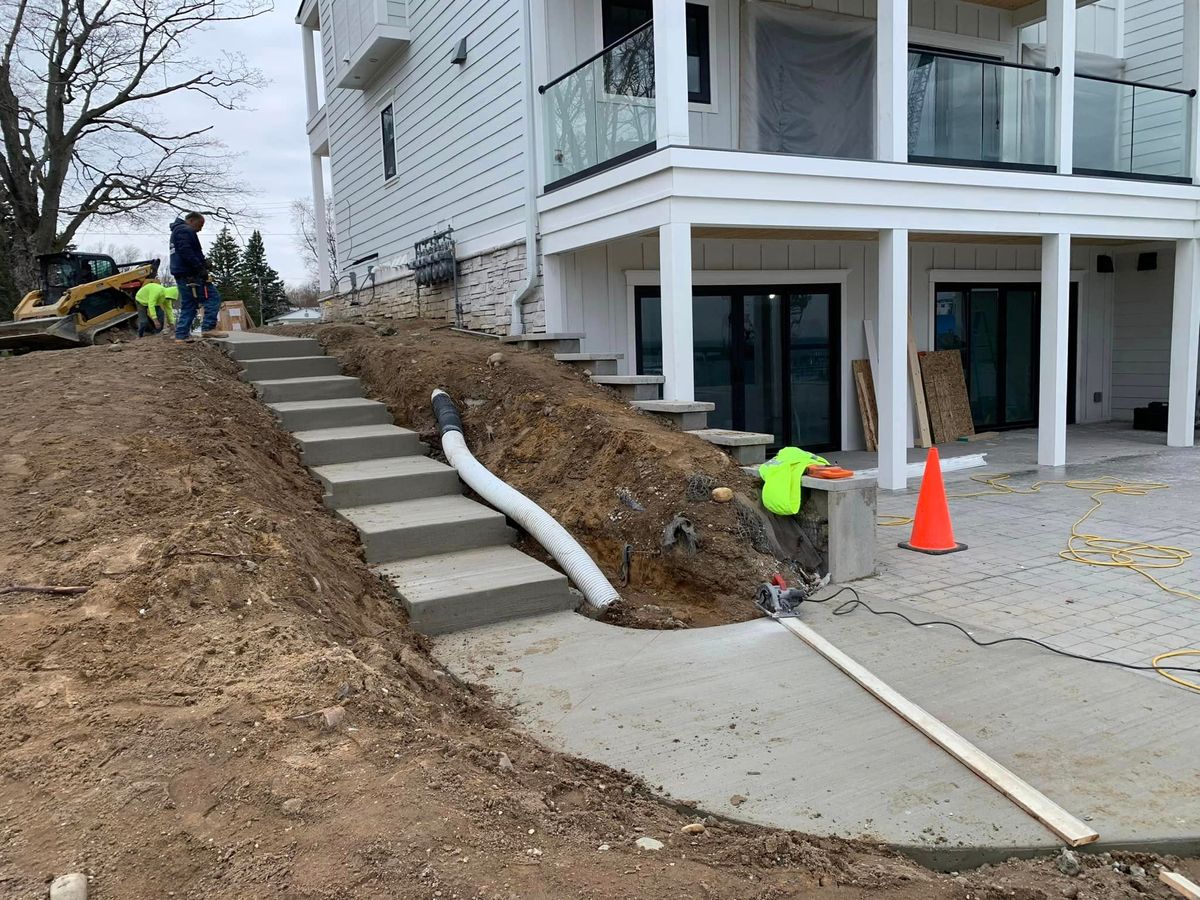 Stair Design & Installation for Martin Concrete Contracting in Lexington, MI