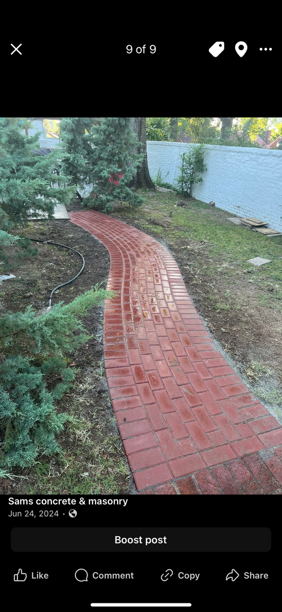 Brickwork for Sam's Concrete & Masonry in Hernando, MS