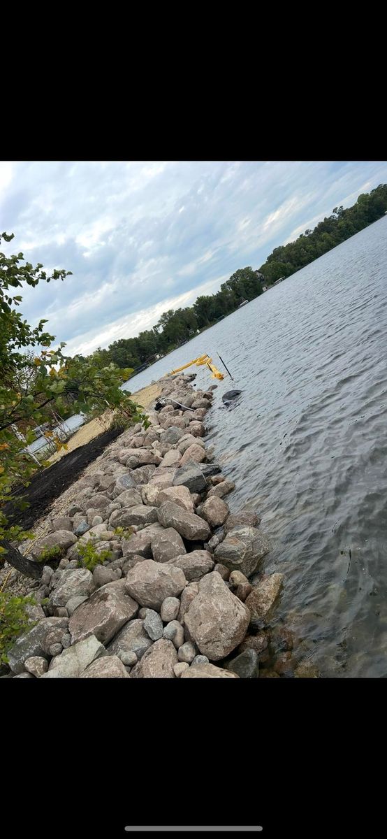 Rip-rap for Askeland Enterprises LLC in Detroit Lakes, MN