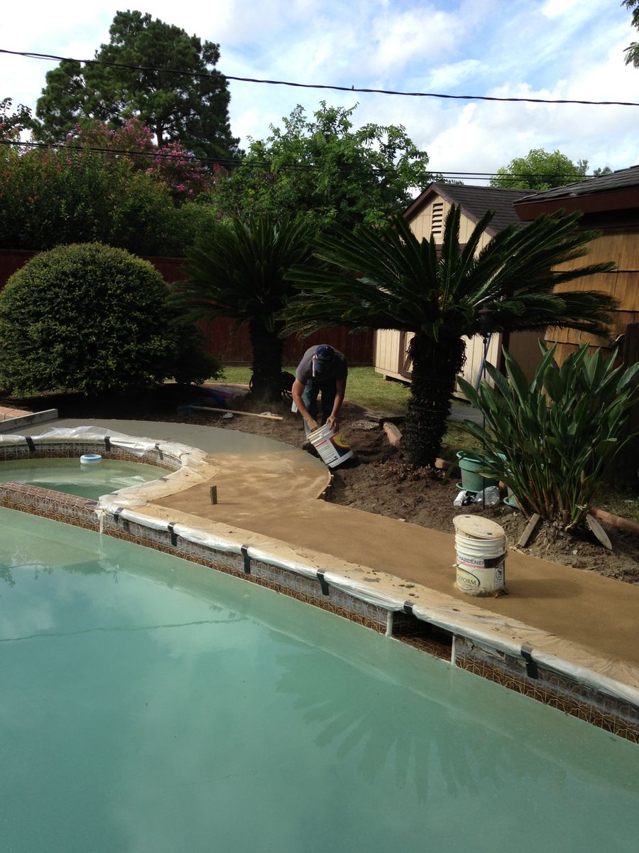 Pool Remodels for Texas Curb N Borders in Houston, TX