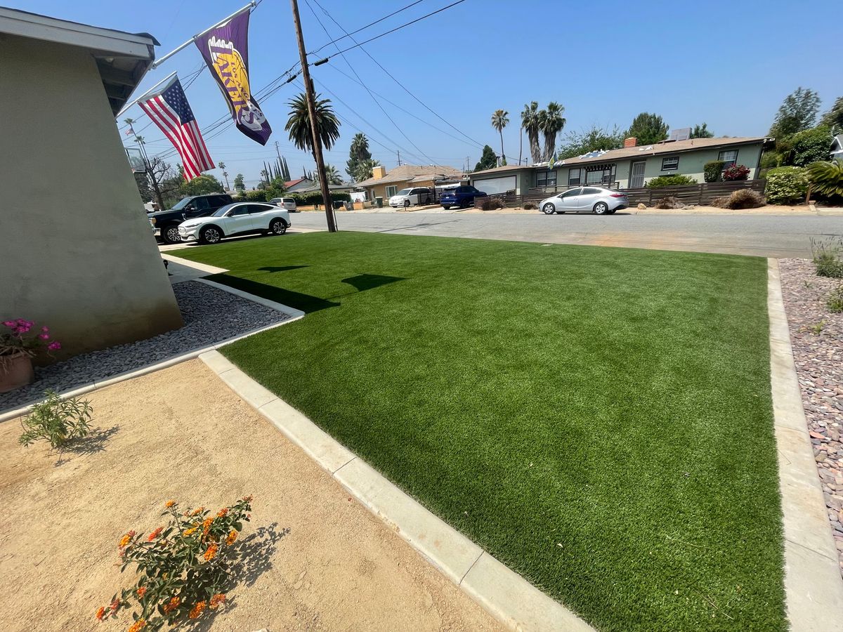 Artificial Turf Installation for Aidan Jade Landscaping in Riverside County, CA