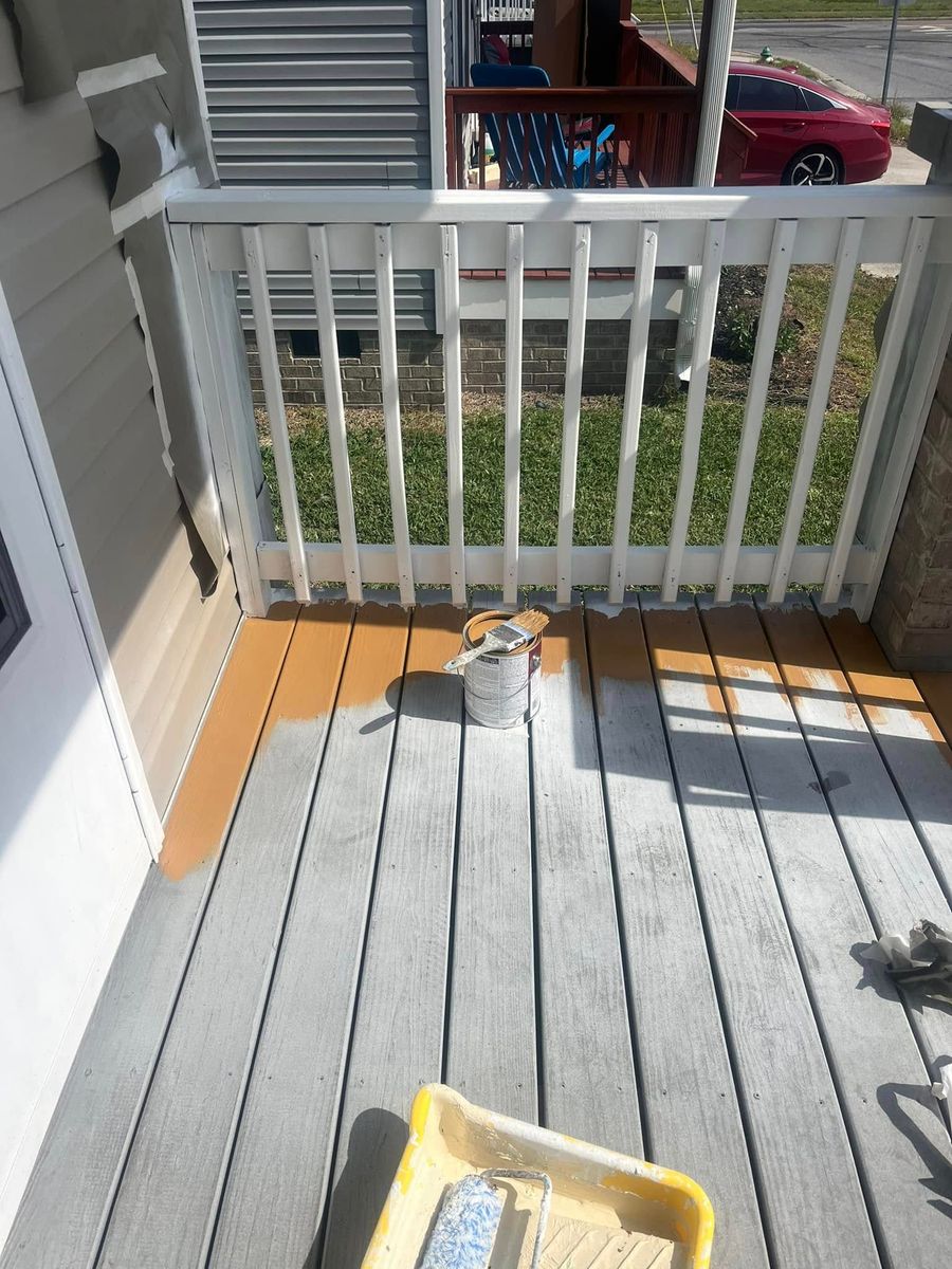 Deck & Fence Painting for Pedro’s Painting Service in Norfolk, VA