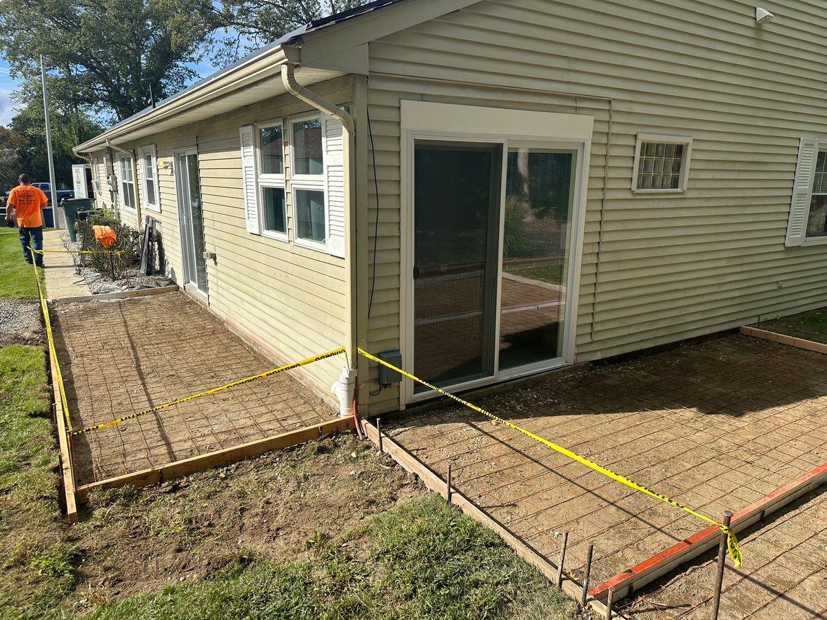 Stamped Concrete Installation for DiDaniele Masonry in Tuckerton, NJ