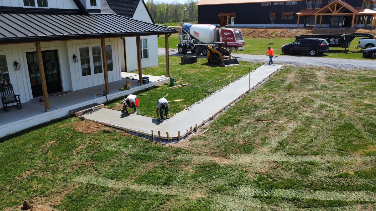 Sidewalk Installation for Prestige Concrete in Nashville, TN