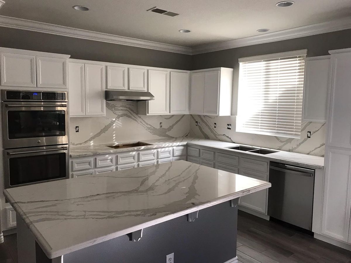 Kitchen Counter Tiling for JA Design Studio LLC in Anaheim, CA