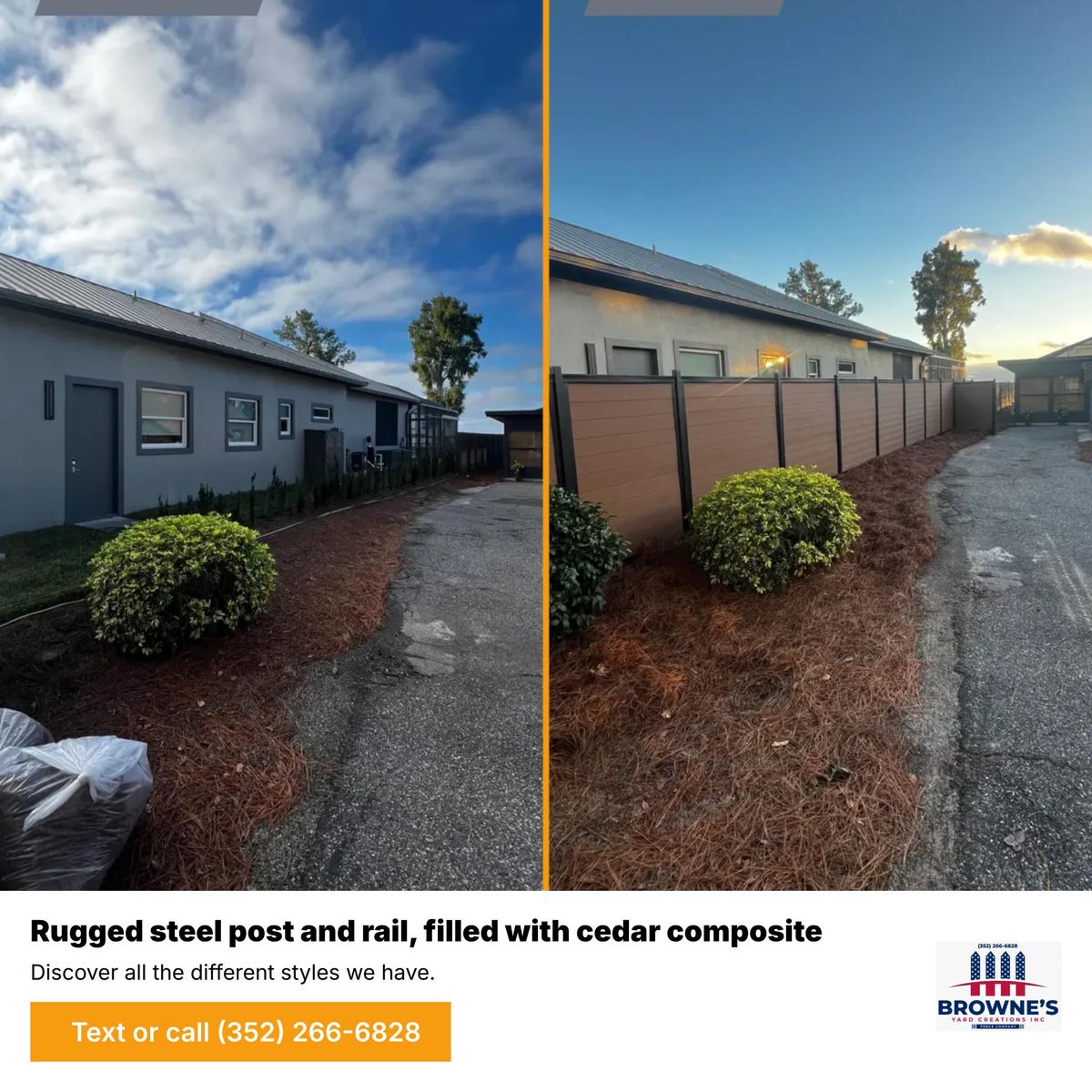 Vinyl Fencing for Browne’s Yard Creations in Fruitland Park, FL