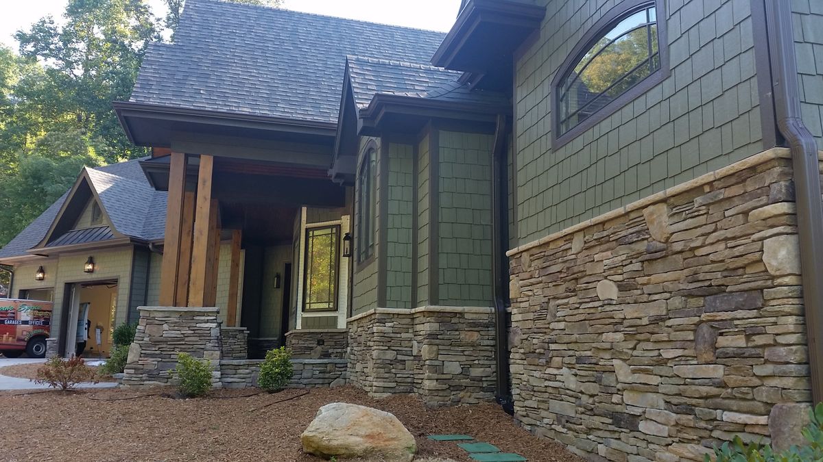 flagstone stone work for Acosta's Stone work in Hendersonville, NC