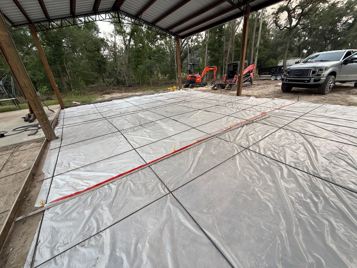 Concrete Slab Construction for Cameron Enterprises in Live Oak, FL
