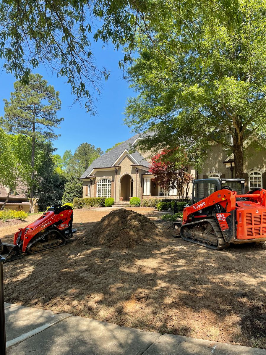 Grading and Land Preparation for Galloway Landscaping in Acworth, GA