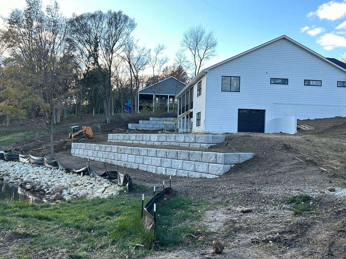 Retaining Wall Construction for Raccoon Valley Lawn Care in Des Moines, IA