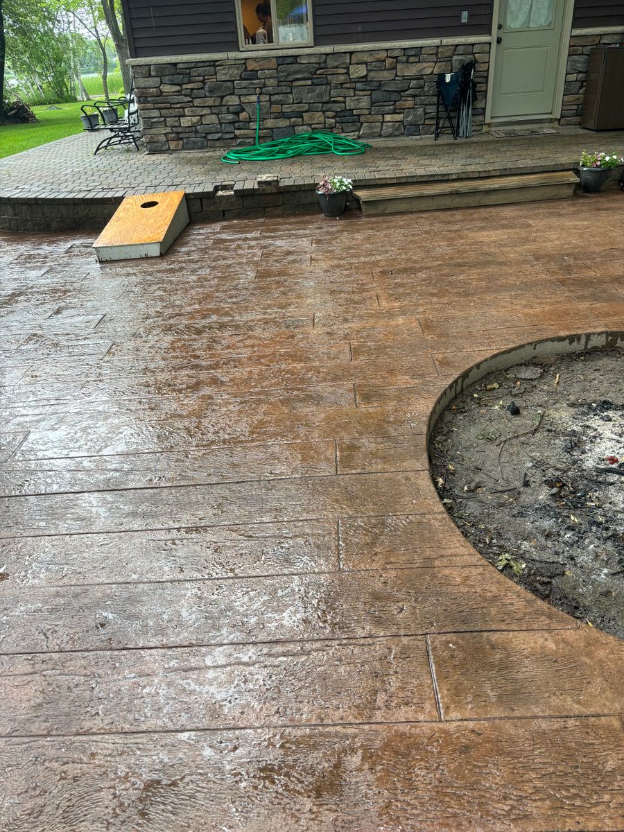 Stamped Concrete Installation for Karasch Concrete & Masonry in Sartell, MN