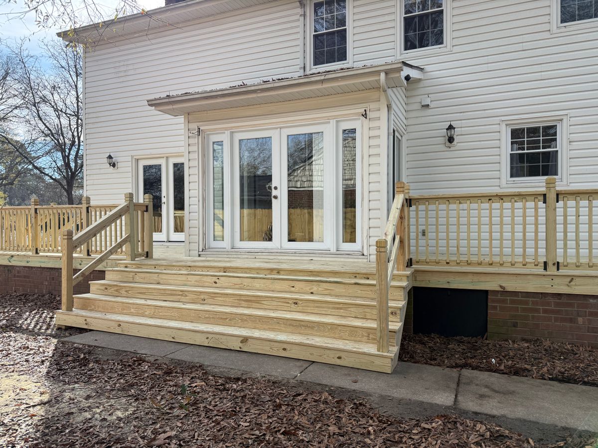 Deck Installation for NC Property Works, LLC in Johnston County, NC