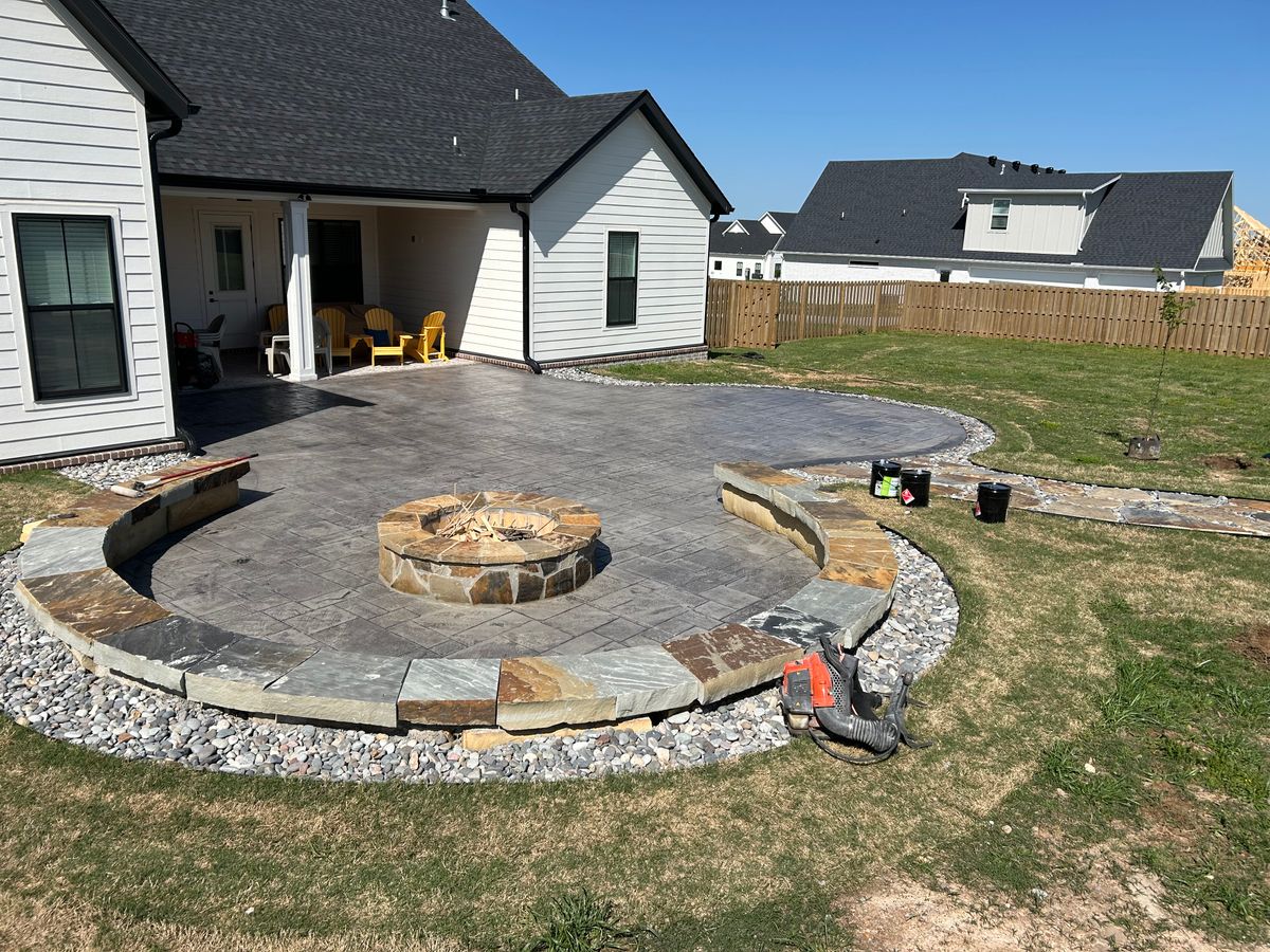 Stamped Concrete for Concrete Creations and Excavations in Centerton, AR