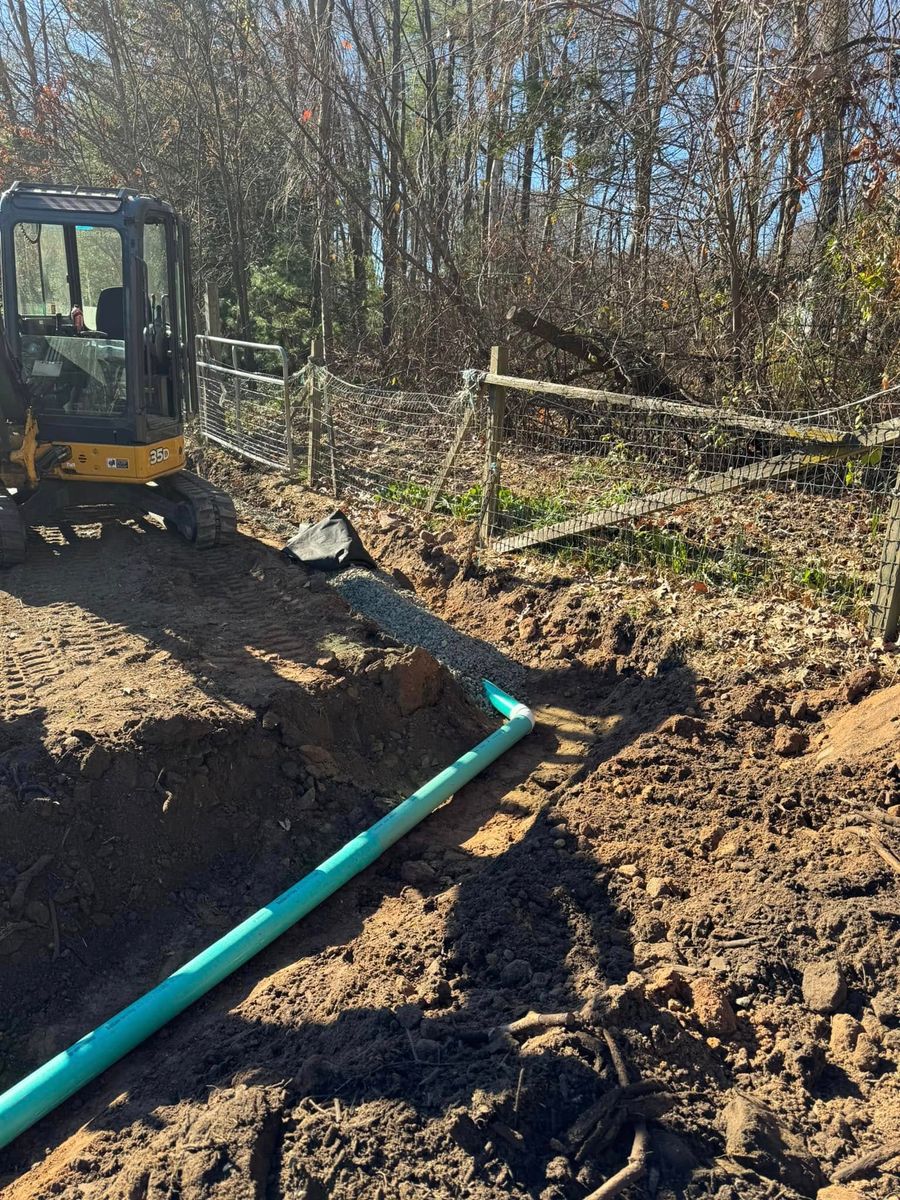 Drainage for Lennon Land Management in Suffield, CT