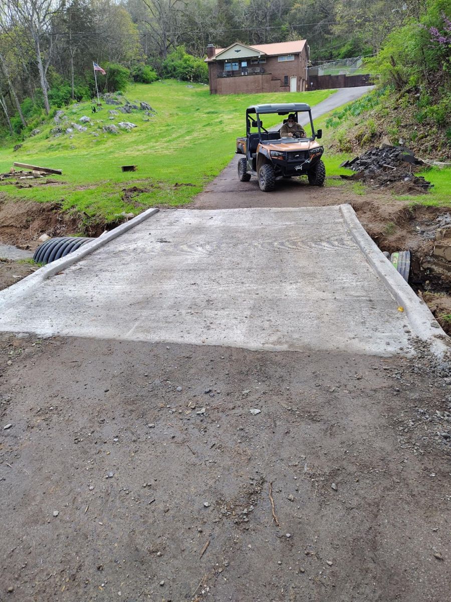 Concrete Slab Construction for Out of the Blue Concrete in Cocke County, TN