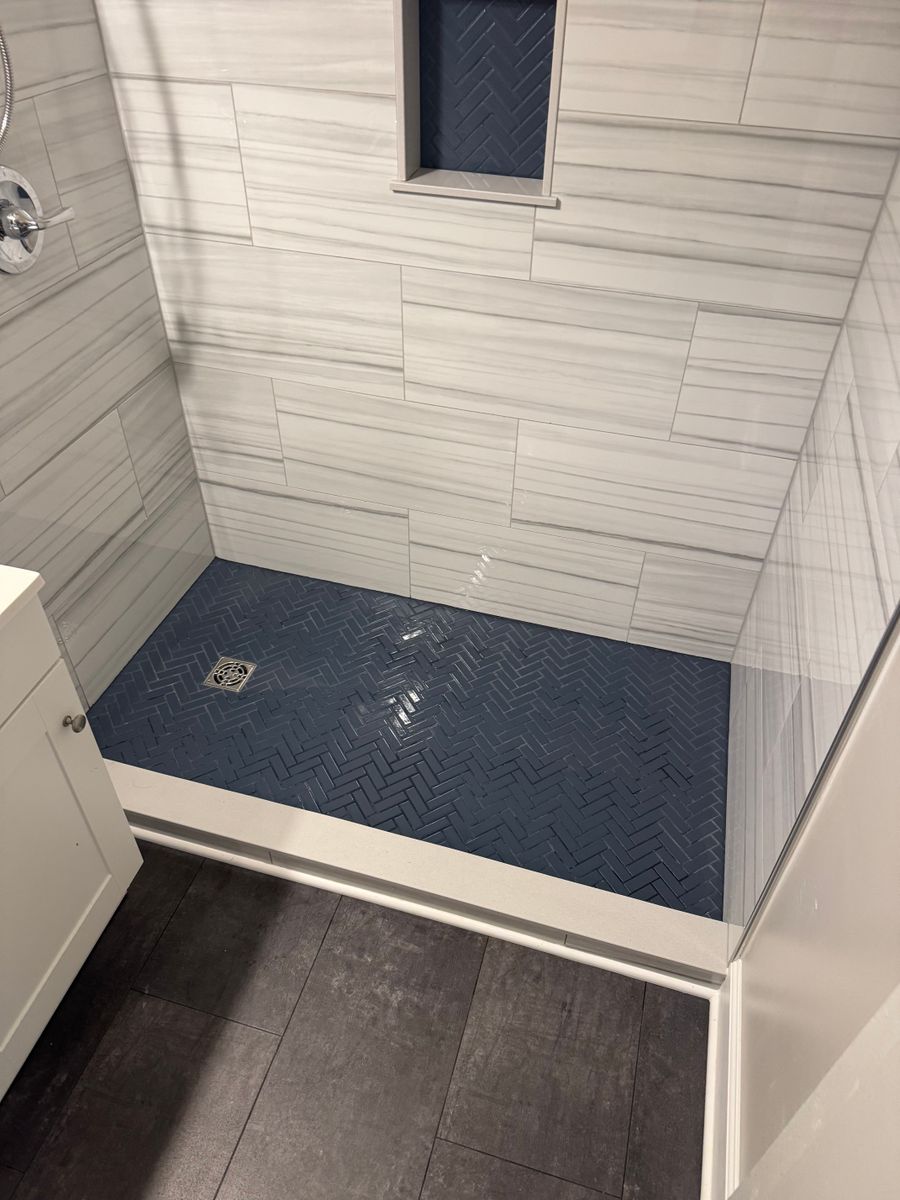 Shower Tiling for A-Otay Constructs in Lawrence County, TN