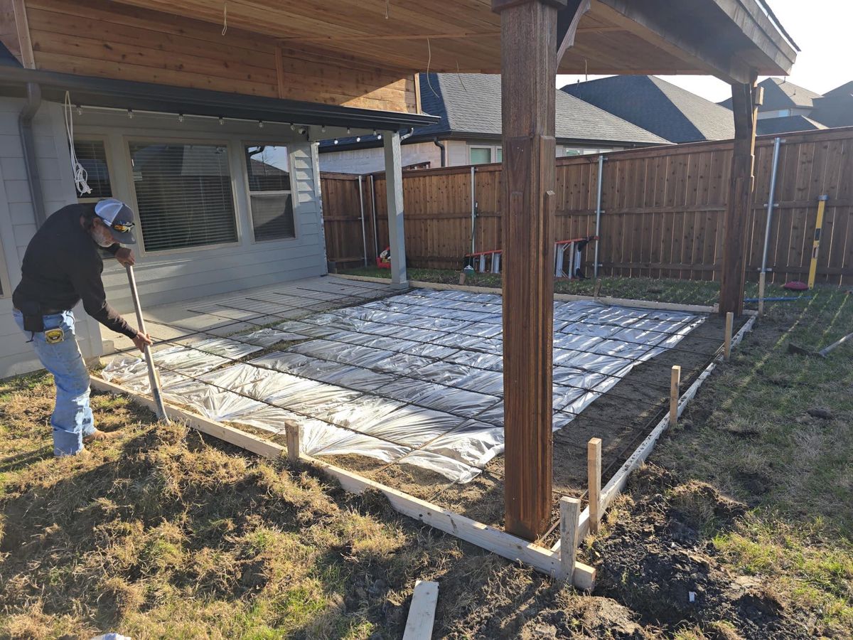 Patio Design & Installation for J&J Concrete in Scurry, TX