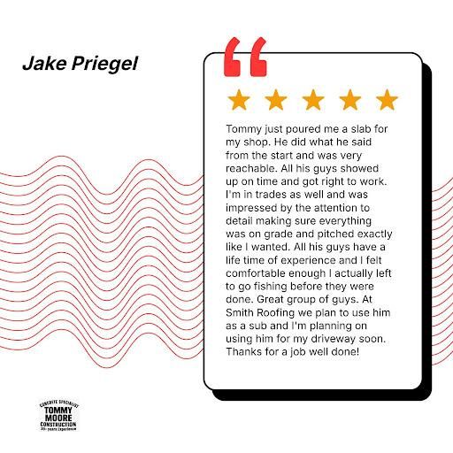 Concrete Slab Construction for Tommy Moore Construction in Anderson County, TN