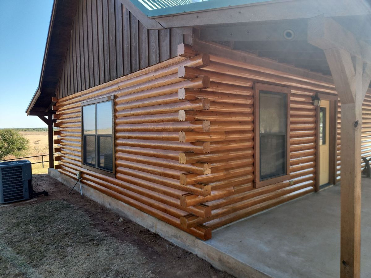 Log Home Finishing for Moss Construction in Longview, TX