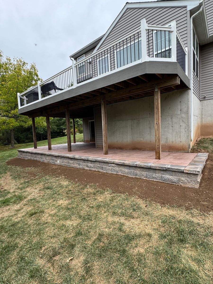 Stamped Concrete Installation for Berks Concrete & Construction LLC in Berks County, PA