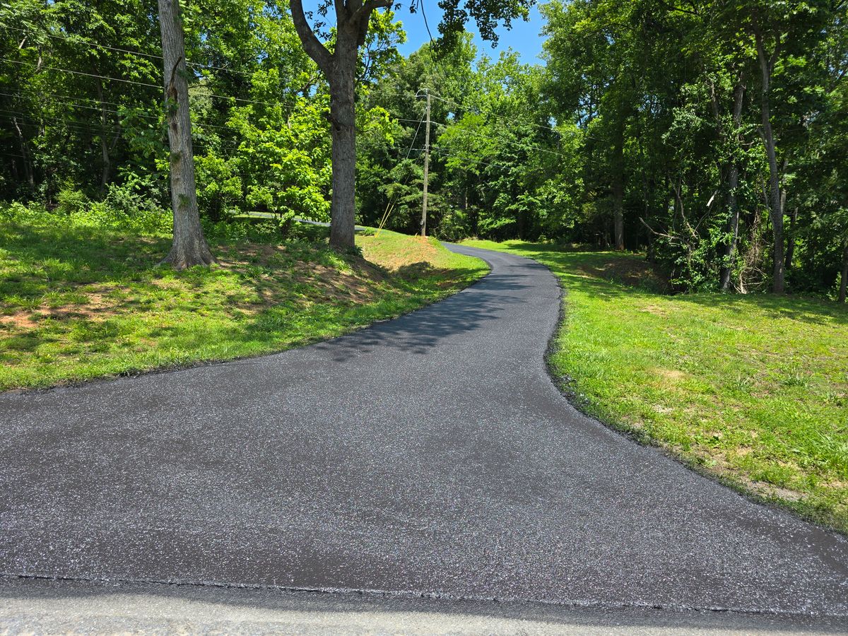 Asphalt Driveway Installation for CJ's Paving and Sealcoating in Lynchburg, VA