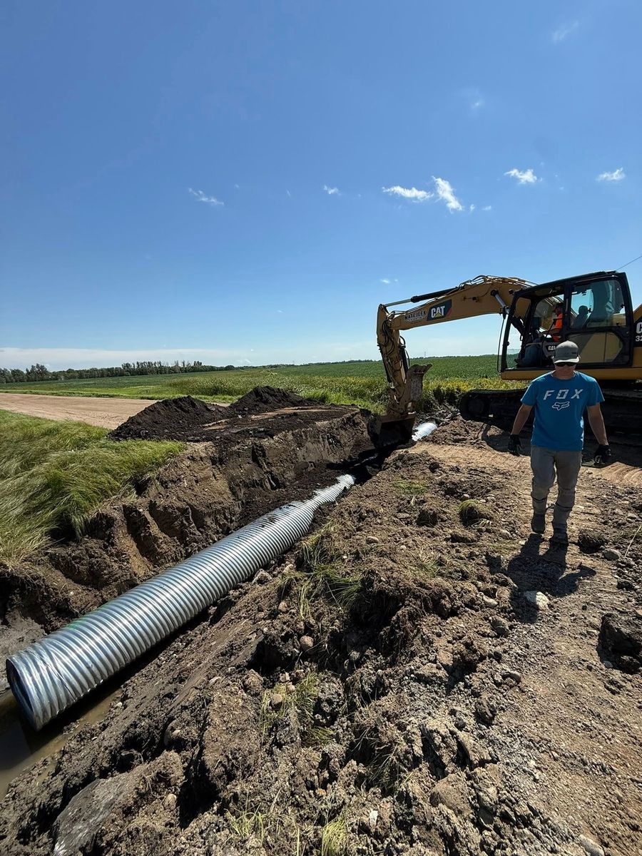 Culvert Installation for Matejcek Excavating in Breckenridge, MN