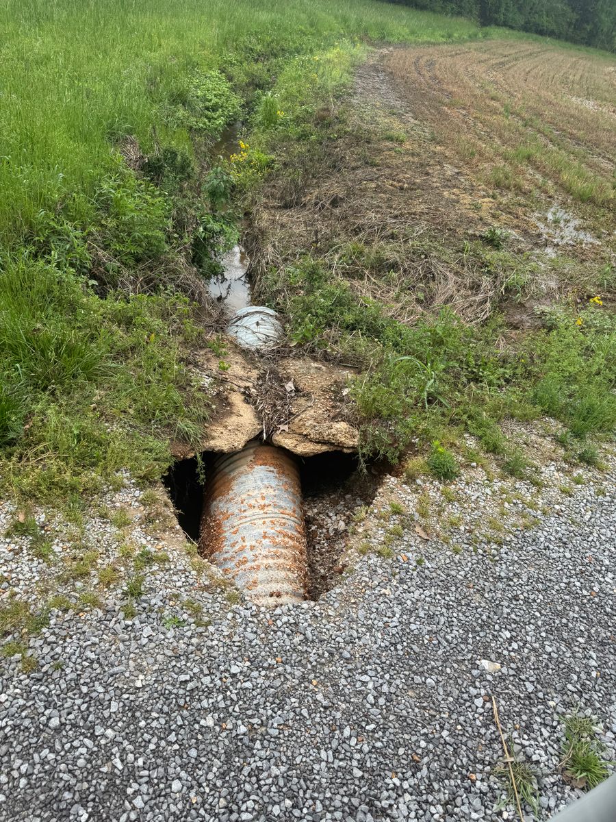 Driveways and culverts for Simmons land works in Sardis,, TN