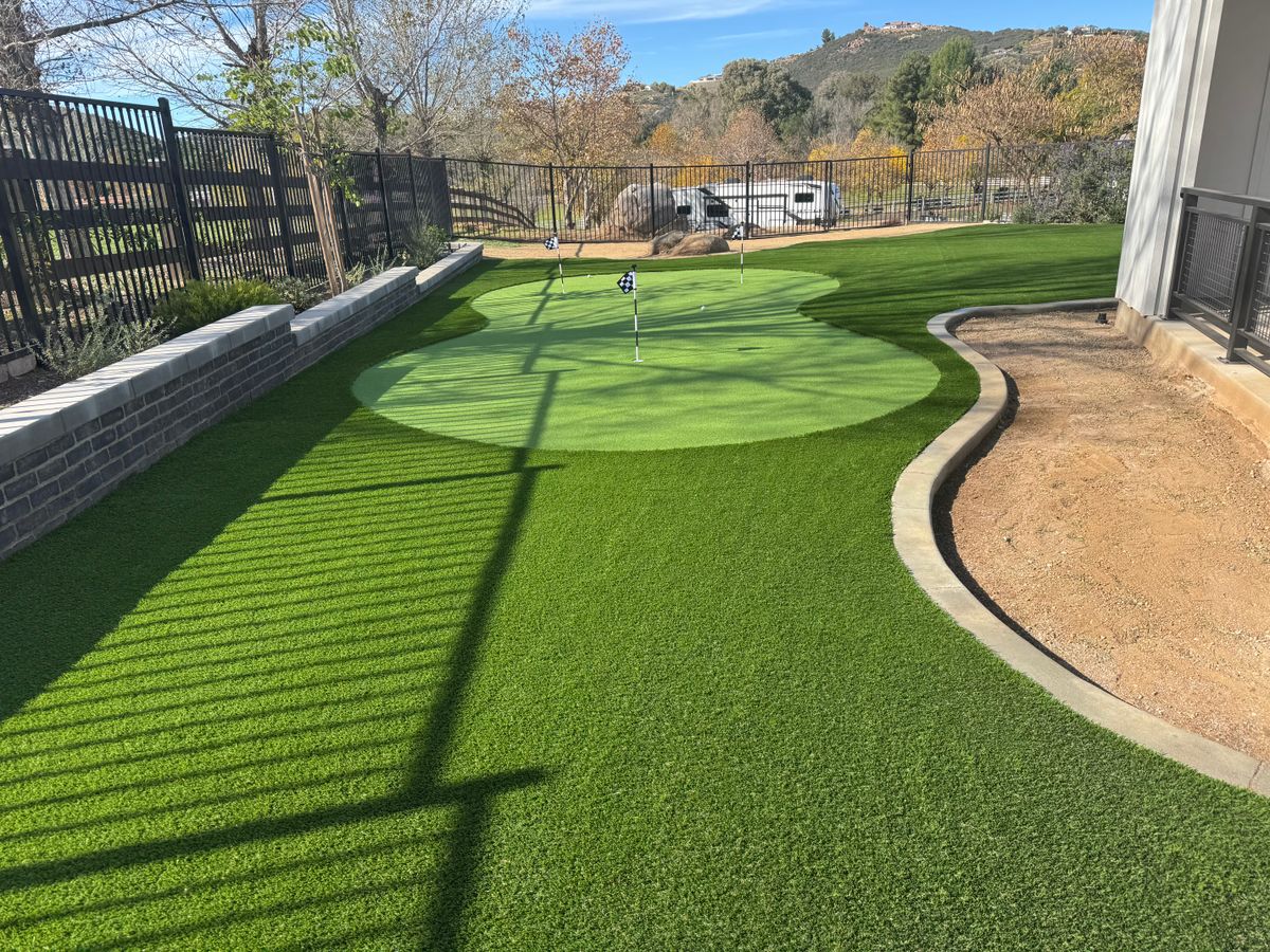 Putting Greens for Aidan Jade Landscaping in Riverside County, CA