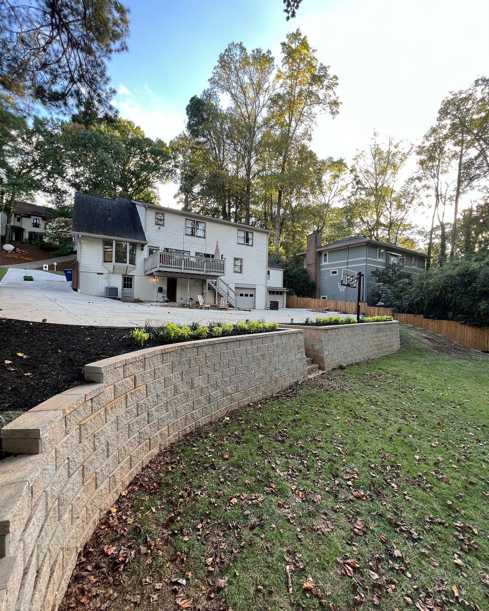 Retaining Wall for E&T Outdoor Pros in LaGrange, GA