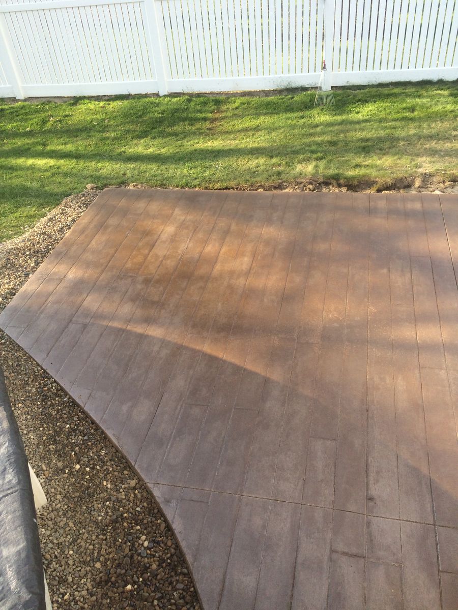 Stamped Concrete Installation for Lake Erie Companies in Grand River, OH