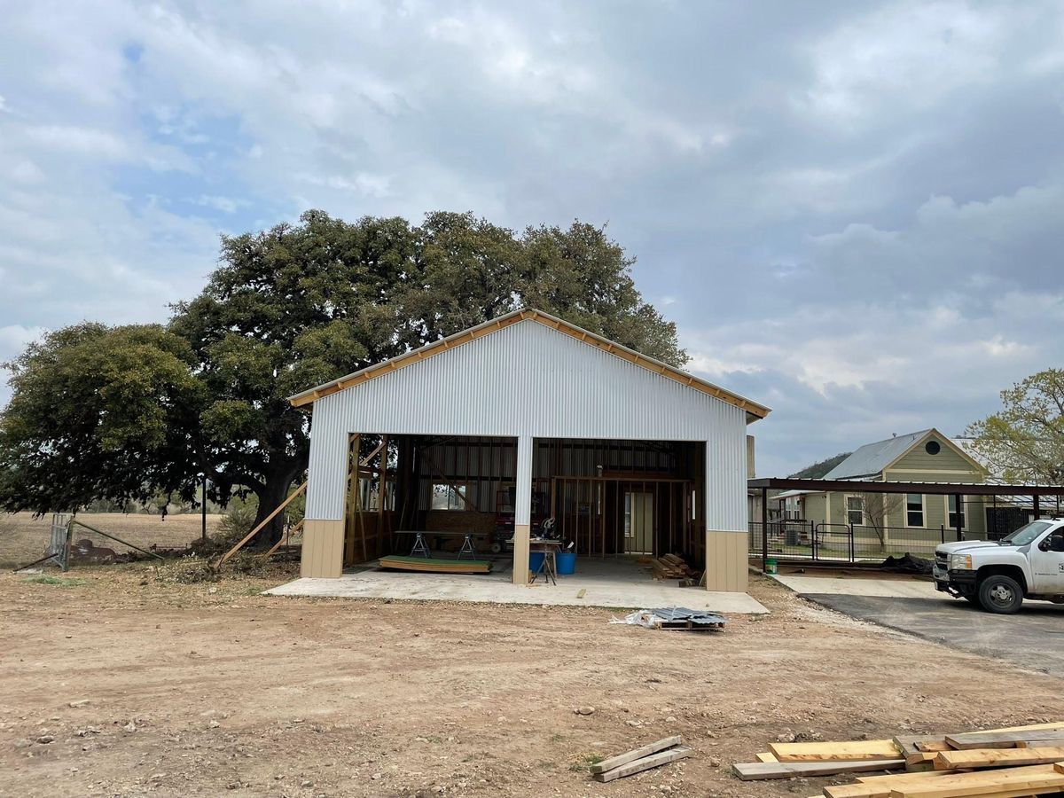 Barndominium Construction for Ryan Bohnert Innovations in Comfort, TX