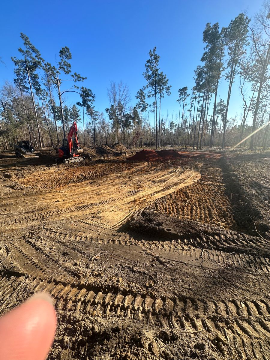 Land Clearing for Earthworks Septic LLC in Albany, Georgia