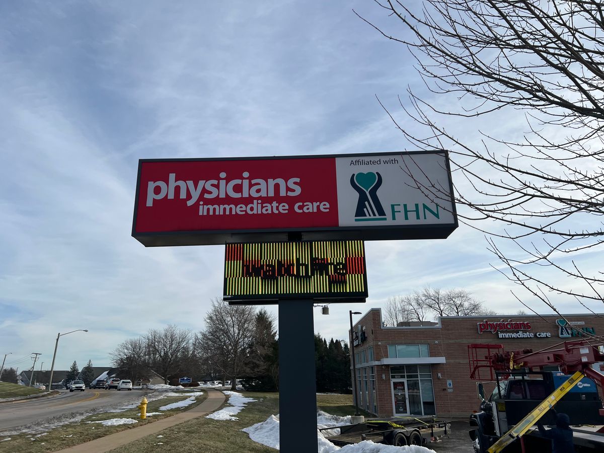 Custom Sign Installation for MTZ Signs in Janseville, WI