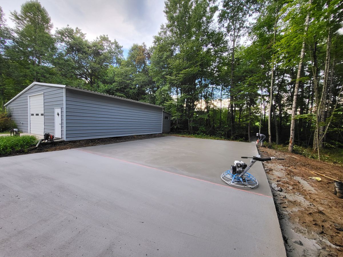 Concrete Slab Construction for Miilan Construction in Boonville, NC