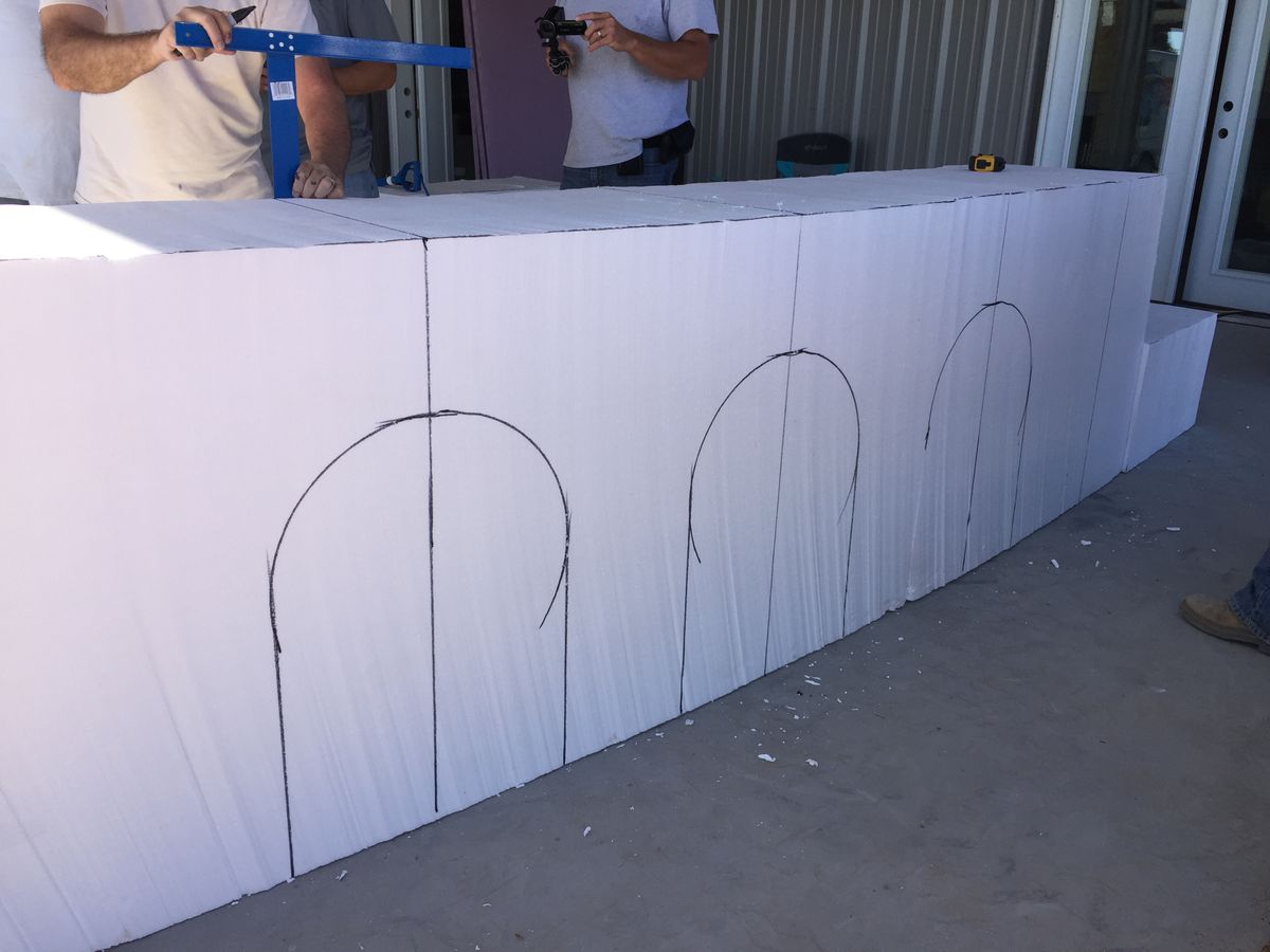 Custom Carved Concrete for Texas Curb N Borders in Houston, TX