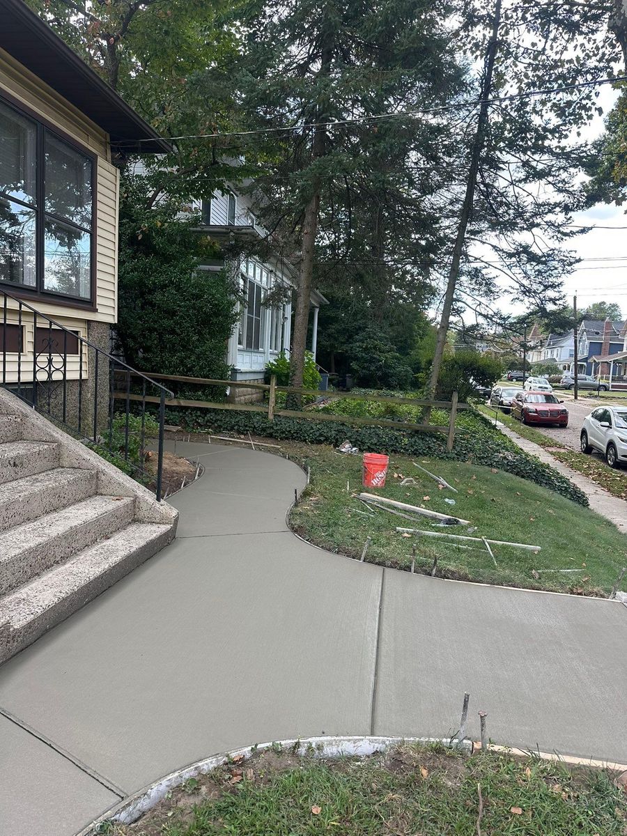 Sidewalk Installation for GV Concrete LLC in Cherry Hill Township, NJ