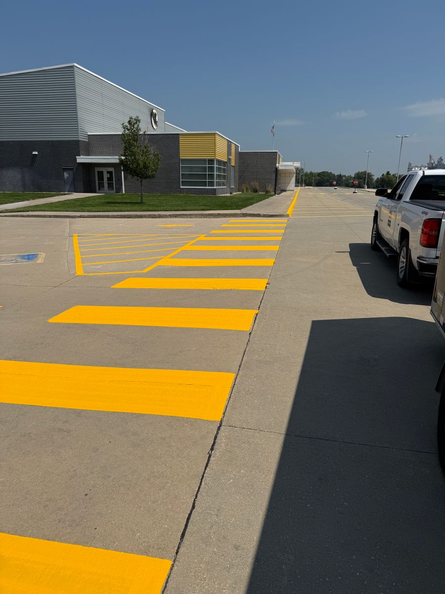 Line Striping for Midwest Line Striping LLC in Spirit Lake, IA