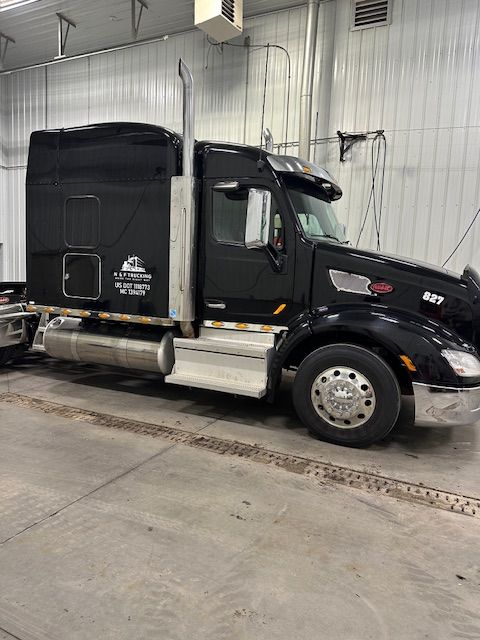 Hauling Grain for N & F Trucking in Watertown, MN