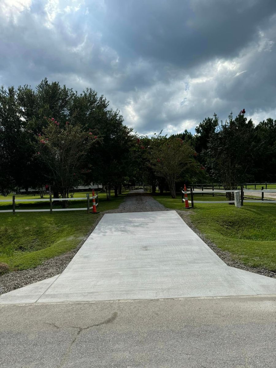 Concrete Driveway Installation for Davis Contracting & Site Work in Adams Run, SC