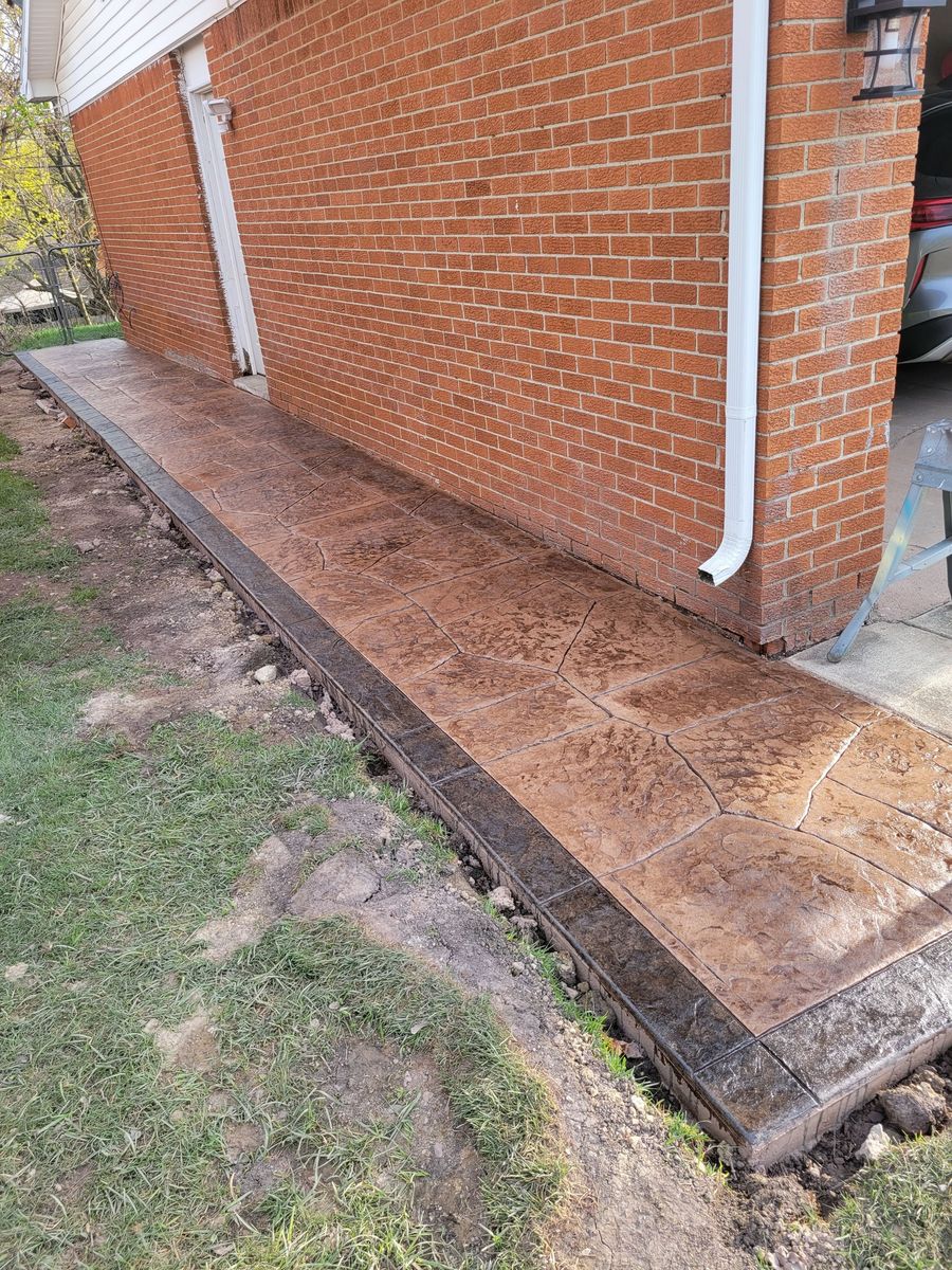 Stamped Concrete Installation for Bear Concrete & Outdoor Services in Auburn Hills, MI