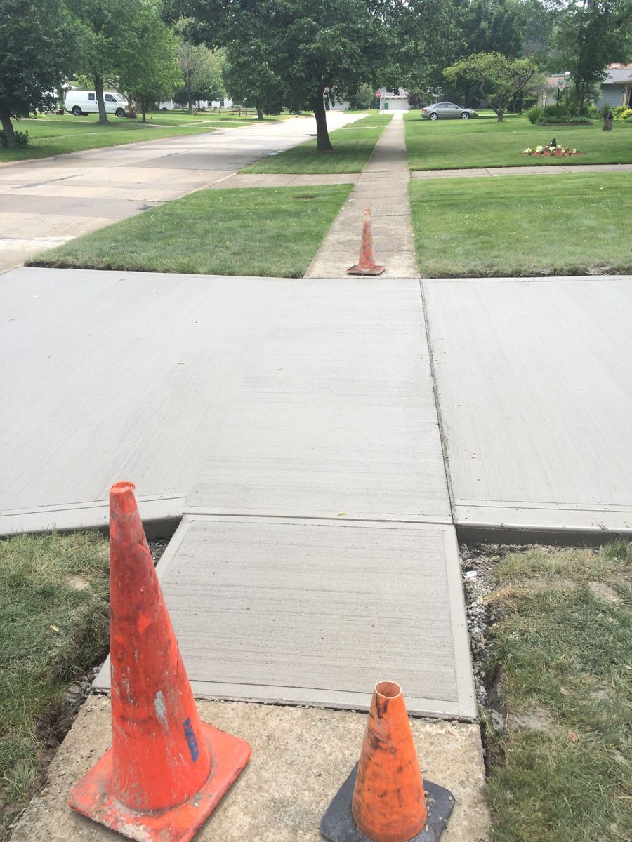 Sidewalk Installation for Lake Erie Companies in Grand River, OH