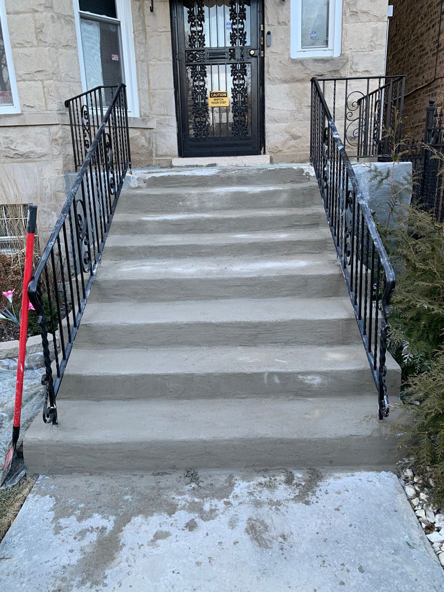 Step Installation for Rainguard Masonry and Roofing in Lowell, MA
