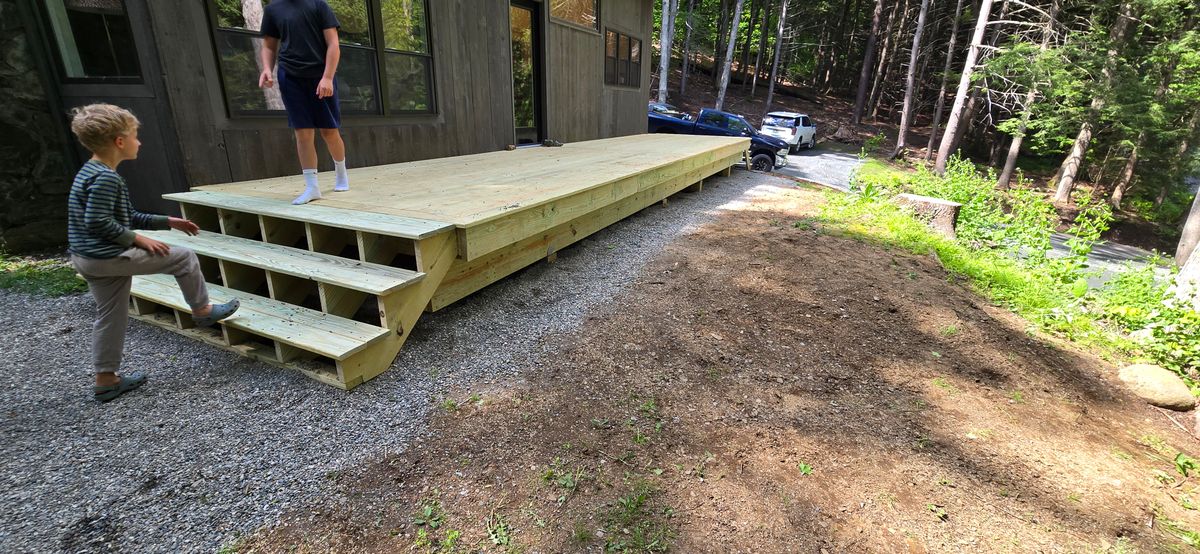 Deck and Patio Installation for AA Family Construction in Lebanon, NH