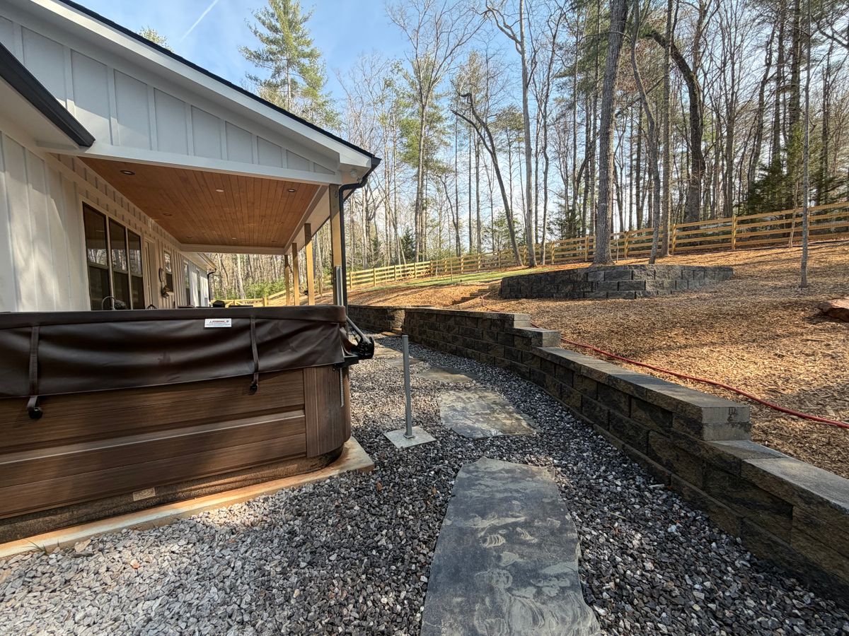 Retaining Wall Construction for C & D Landscaping Services LLC in Blairsville, GA