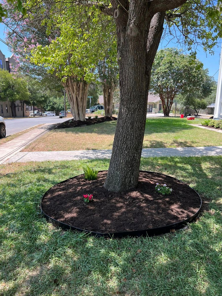 Mulch Installation for C & C Lawn Care and Maintenance in New Braunfels, TX