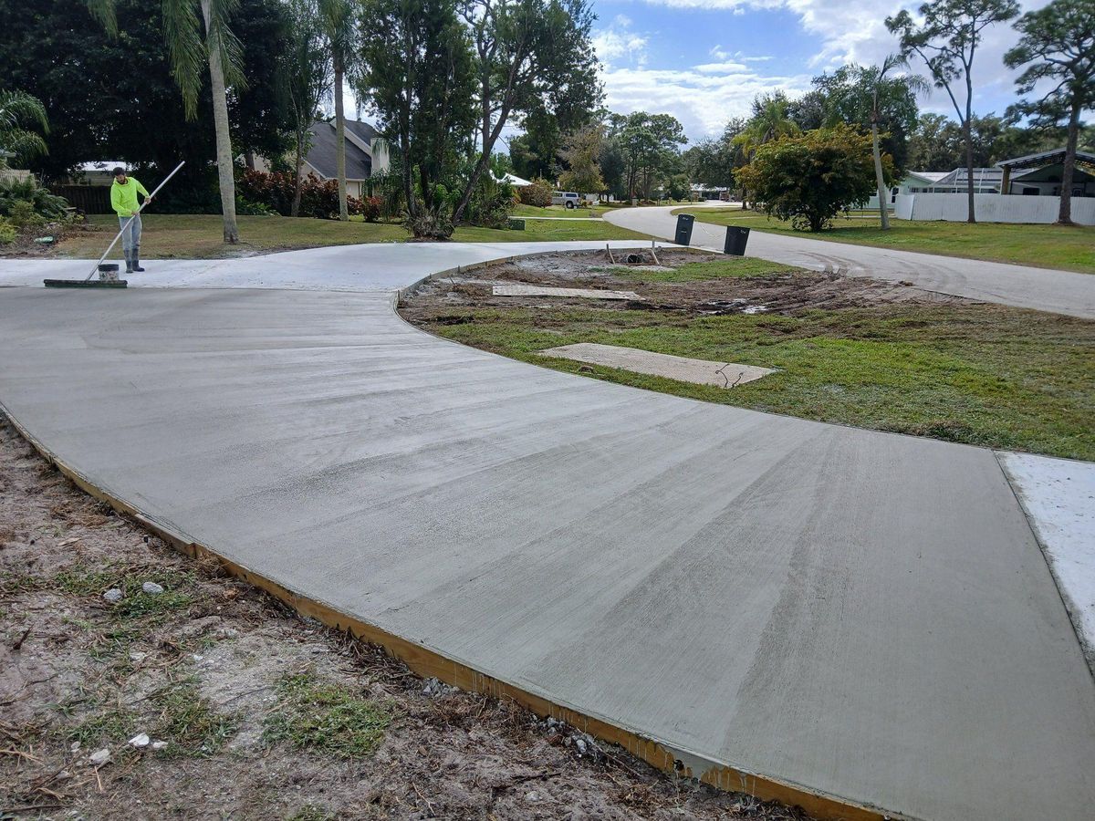 Sidewalk Installation for Harris Sons Construction in Port Saint Lucie, FL