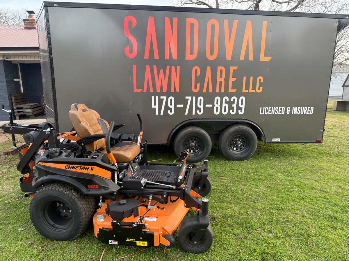 Mowing for Sandoval Lawn Care in Muldrow, OK