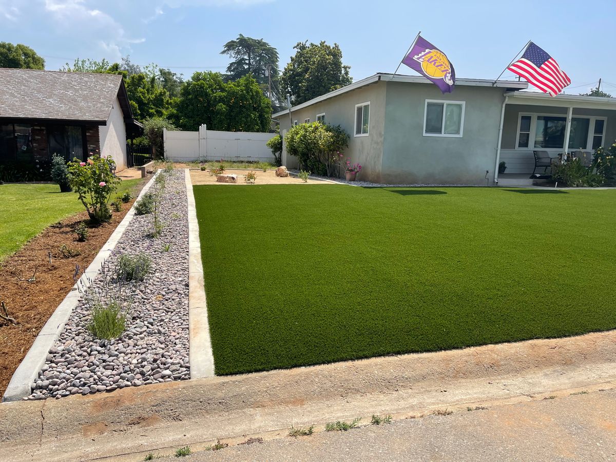 Concrete Edging for Aidan Jade Landscaping in Riverside County, CA