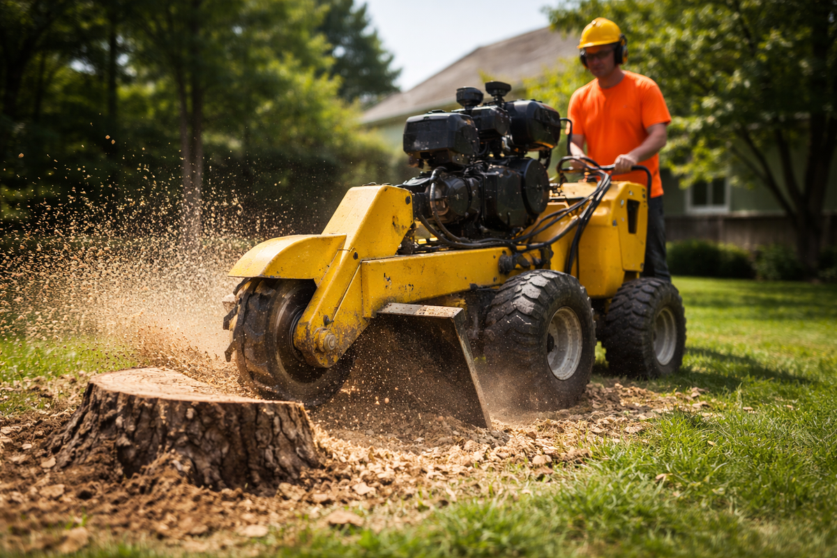 Stump Grinding and Removal for Northern Summit Landworks in Little Falls, MN
