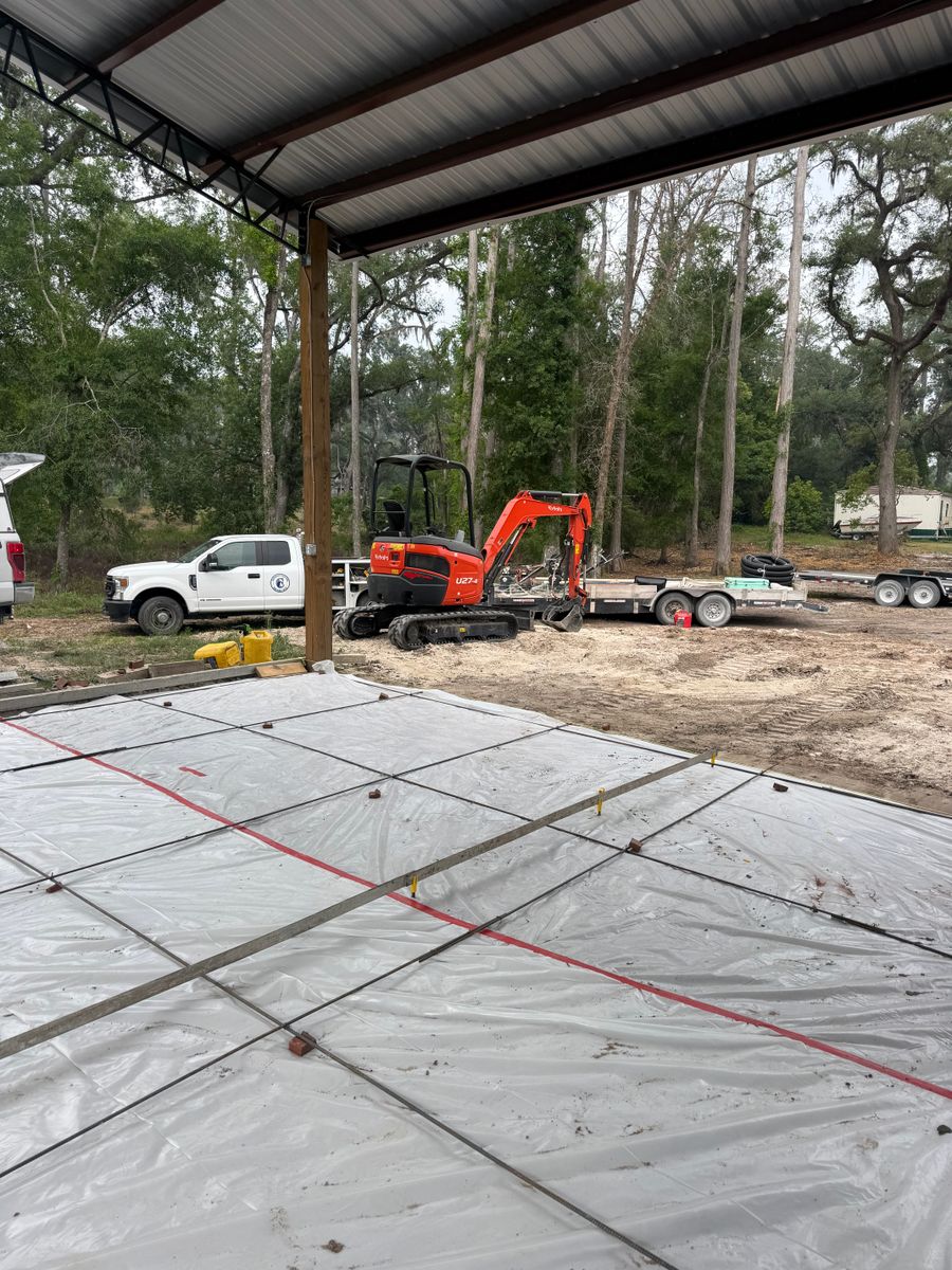 Concrete Slab Construction for Cameron Enterprises in Live Oak, FL